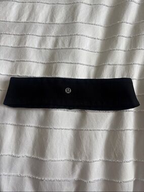 lululemon athletica Black Reflective Logo Sweat Headband